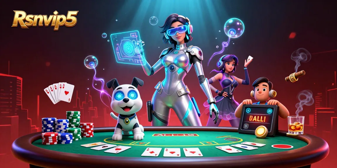 Rasakan sensasi Rsnvip5 dengan adegan kasino 3D yang menarik yang menampilkan elemen poker yang hidup.