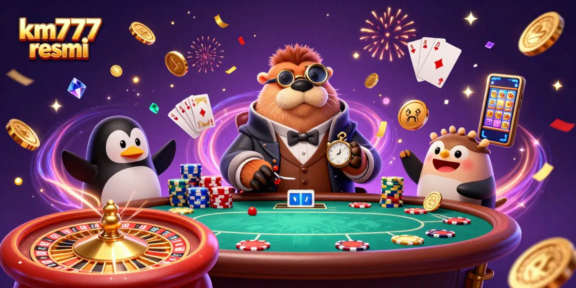 Experience the excitement of km777 resmi as a walrus plays poker underwater with friends.