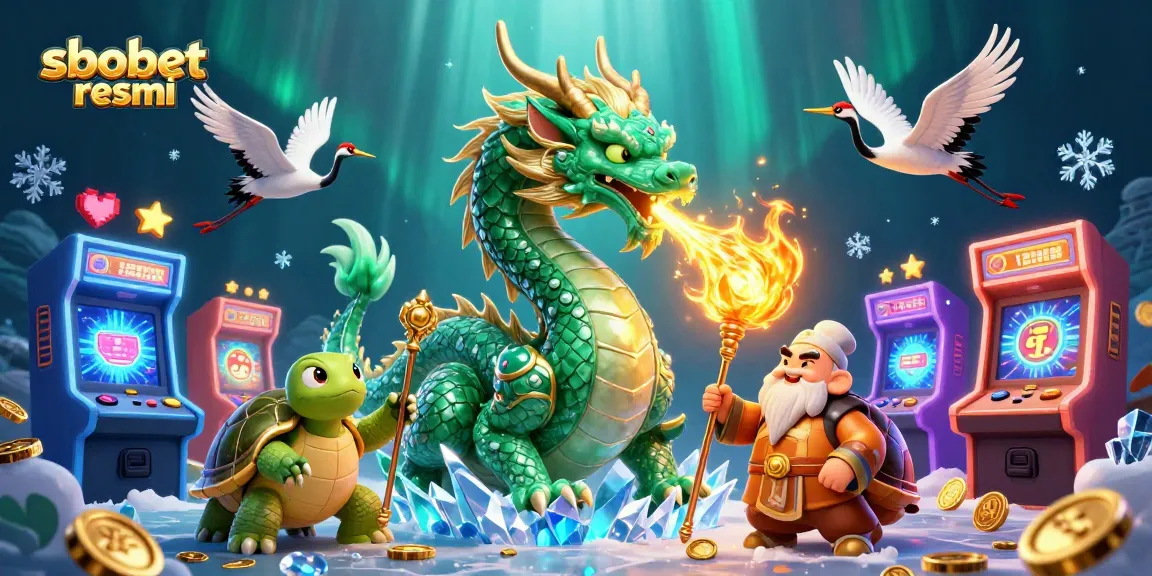 Experience sbobet resmi with a dynamic casino scene featuring lucky symbols and vibrant gaming elements.